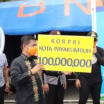 Korpri Payakumbuh Serahkan Bantuan 100juta Bagi Tim Gugus Tugas Covid-19