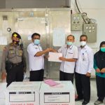 Polres Limapuluh Kota Bersama Personil Yon A Sat Brimob Polda Sumbar, Kawal Penjemputan Vaksin Covid 19