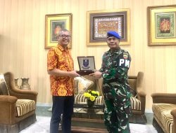 Riza Falepi Sambut Hangat Kunjungan Danpomdam I/Bukit Barisan