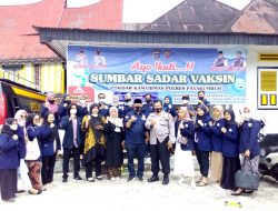 Pokdar Kamtibmas Polres Payakumbuh Gelar Vaksinasi Massal di Nagari Aua Kuniang