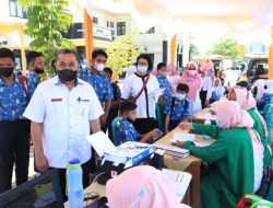 Membludak, 400 Insan Pendidikan Sukseskan Vaksinasi Di Dinas Pendidikan Kota Payakumbuh