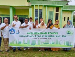 Sambut HUT Payakumbuh ke 51,  SMP 2 dan Alumni 90 Gelar Aksi Tanam Pohon