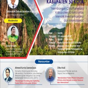 Temu Wisata Nasional Pariwisata Kabupaten 50 Kota Digelar di Sarilamak Senin 10 Januari 2022