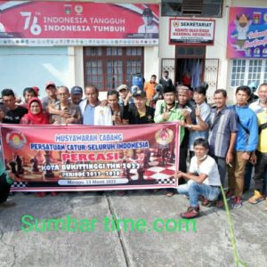 Afdal Sati Terpilih Menjadi Ketua Percasi Kota Bukittinggi Secara Aklamasi