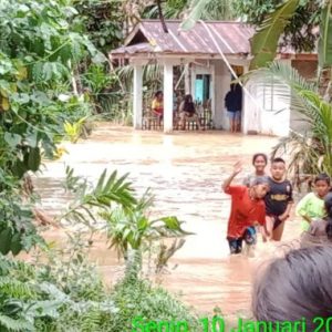 Nagari Galugua Kembali Banjir, Banyak Rumah Terendam
