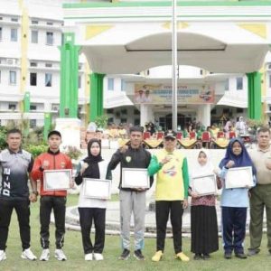 Atlet Berprestasi Lima Puluh Kota Dihadiahi Penghargaan Saat Haornas Ke 39