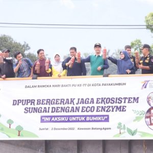 Hadiri Giat Hari Bakti PU Di Batang Agam, Wako Rida Ajak Masyarakat Cintai Sungai Dengan Jaga Kebersihan