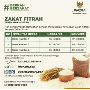 Walikota Erman Safar Himbau Masyarakat Tunaikan Kewajiban Bayar Zakat ke Baznas Bukittinggi