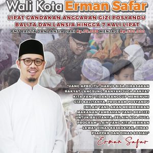 Wako Erman Lipat Gandakan Anggaran Gizi Posyandu Balita dan Lansia Hingga 7 Kali Lipat