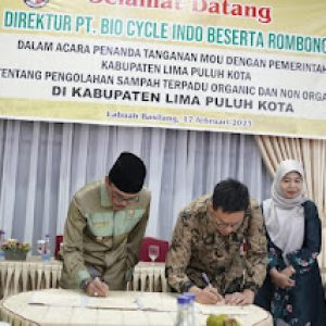 Komit Tuntaskan Permasalahan Sampah, Pemkab Limapuluh Kota dan PT. Bio Cycle Teken Kerja Sama