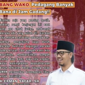 Wako Erman Safar Bebaskan Warganya Berdagang  di Lokasi Obyek Wisata Bukittinggi