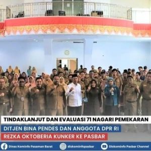 Anggota DPR RI Rezka Oktoberia dan Ditjen Pemdes Lakukan Kunjungan Kerja ke Pasaman Barat