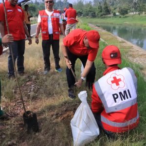 PMI Payakumbuh Tanam Pohon Pelindung di Batang Agam