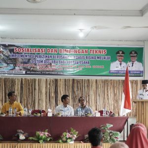 Dihadiri Bupati, Sosialisasi dan Bimtek Implementasi Perizinan Pelaku Usaha Diikuti Puluhan UMKM