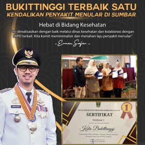 Bukittinggi Terbaik Satu Kendalikan Penyakit Menular di Sumbar