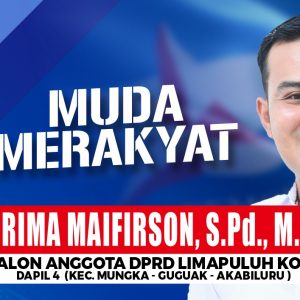 Prima Maifirson, S.Pd., M.M, Duta Pemuda Indonesia asal Limapuluh kota yang Memilih ‘Bertarung’ di Jalur Legislatif