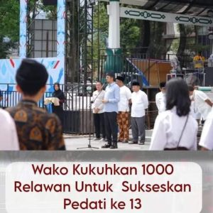 Wako Kukuhkan 1000 Relawan untuk  Sukseskan Pedati Ke 13