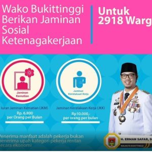 Wako Erman Safar Upayakan Jaminan Kematian Kepada 2918 Peserta untuk Kecelakaan Kerja