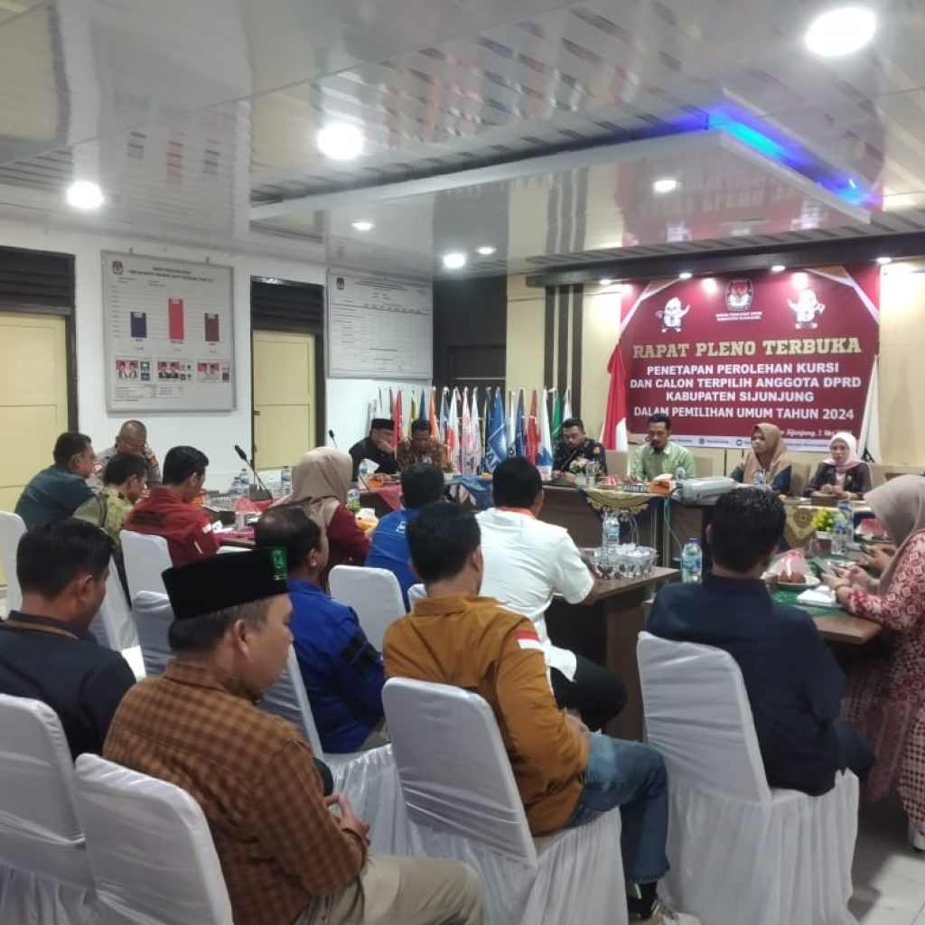 KPU Sijunjung Resmi Tetapkan Caleg Terpilih Anggota DPRD Kabupaten Sijunjung