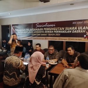 KPU Kabupaten Agam Gelar Solialisasi PSU DPD Provinsi Sumbar