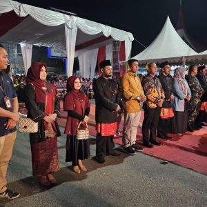 Peluncuran Tahapan Pilkada Sijunjung Semarak Walau Diguyur Hujan