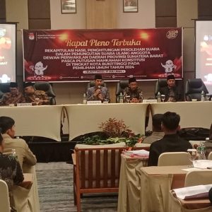 Rekapitulasi Hasil Pemungutan Suara Ulang DPD RI 2024 Kota Bukittinggi Telah Usai