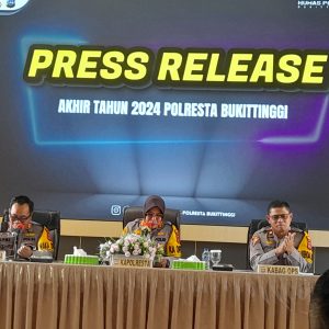 Jumpa Pers Akhir Tahun, Angka Kecelakaan di Wilayah Hukum Polresta Bukittinggi Meningkat 