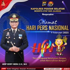 Kapolres Pesisir Selatan Ucapkan Hari Pers Nasional 2025