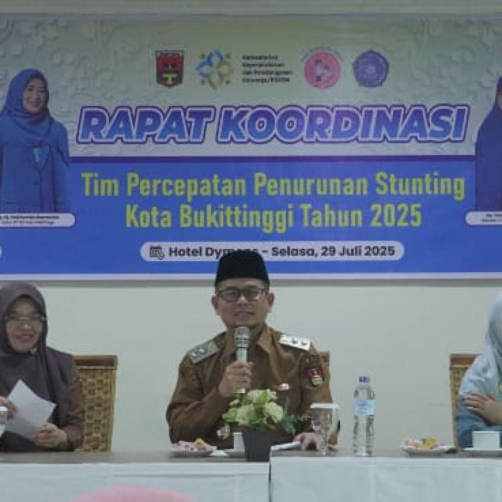 Pemko Bukittinggi dan TPPS Gelar Rapat Bahas Percepatan Penurunan Stunting di Bukittinggi 