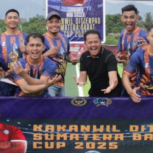 Lapas Tanjung Pati di Payakumbuh Raih Juara III Turnamen Mini Soccer Kakanwil Ditjenpas Sumbar Cup 2025.