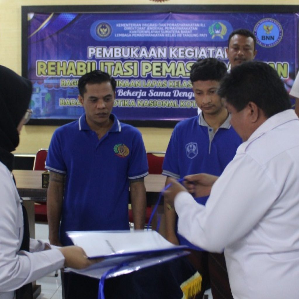 Lapas Tanjung Pati dan BNN Payakumbuh Resmi Buka Program Rehabilitasi Bagi Warga Binaan Kasus Narkotika.