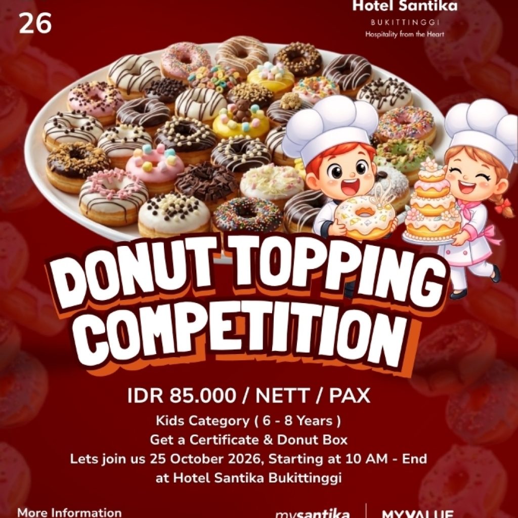 Donut Topping Competition Meriahkan Anniversary ke-6 Hotel Santika Bukittinggi