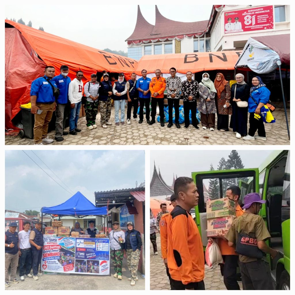 Kolaborasi Kemanusiaan SMSI Bukittinggi dan MAN 1 Bukittinggi Bantu Korban Galodo Solok
