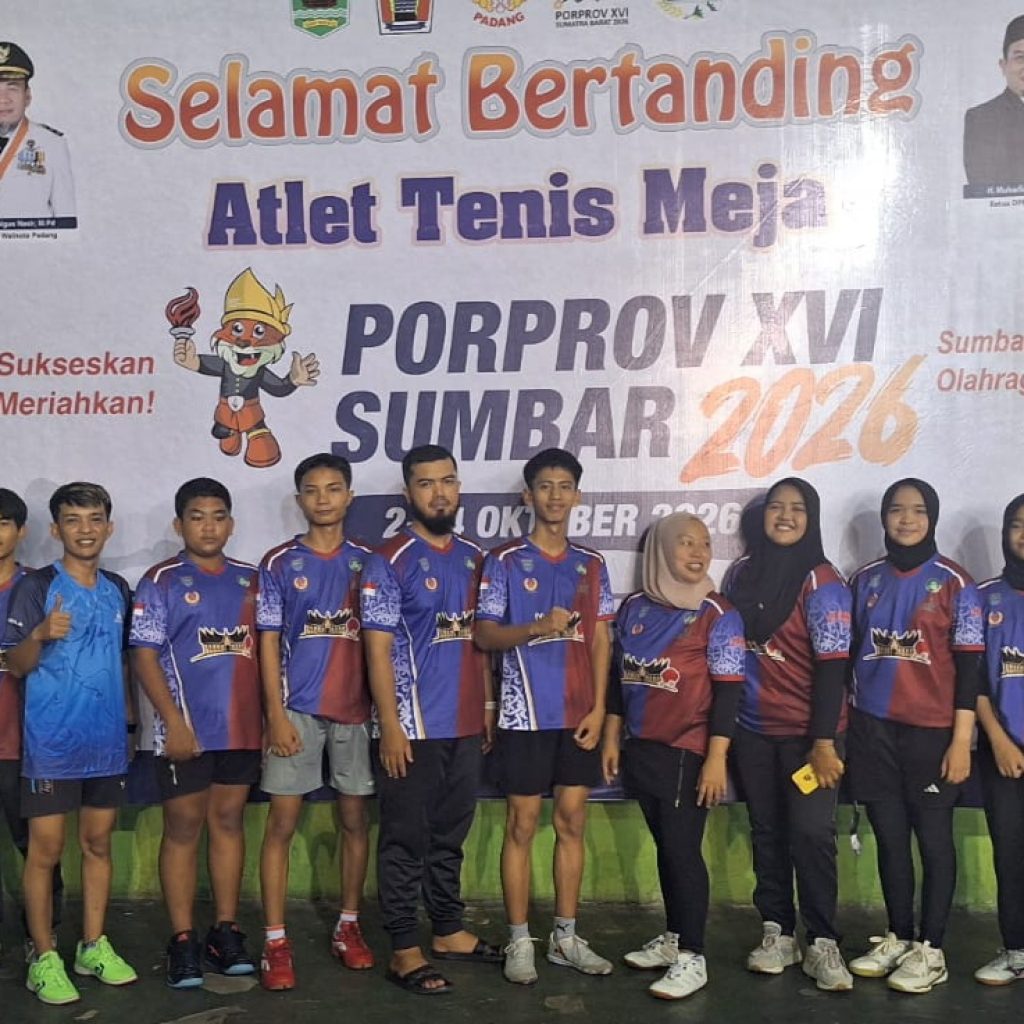 Fitrayanto Apresiasi Perjuangan Atlet PTMSI Payakumbuh, Raih 1 Perak dan 2 Perunggu di Porprov XVI.