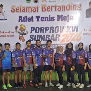 Fitrayanto Apresiasi Perjuangan Atlet PTMSI Payakumbuh, Raih 1 Perak dan 2 Perunggu di Porprov XVI.